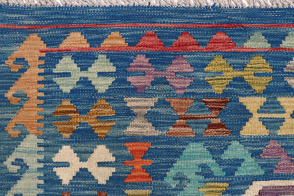 Multi Colored Kilim 6' 6 x 10' - No. 64499 - ALRUG Rug Store