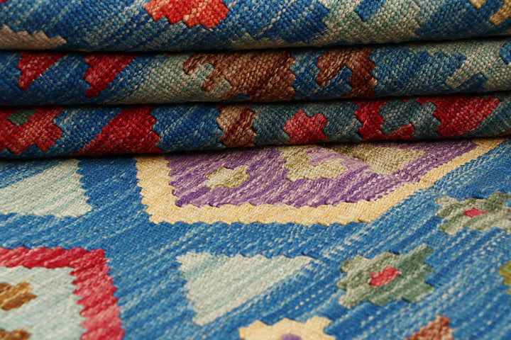 Multi Colored Kilim 6' 6 x 10' - No. 64499 - ALRUG Rug Store