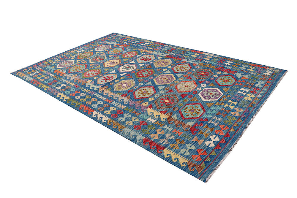 Multi Colored Kilim 6' 6 x 10' - No. 64499 - ALRUG Rug Store