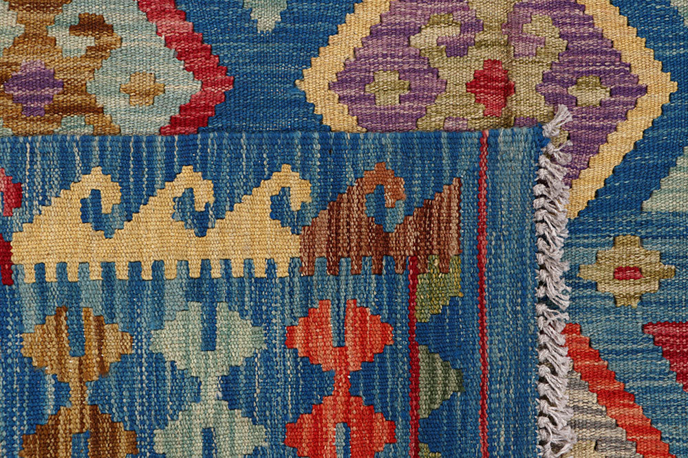 Multi Colored Kilim 6' 6 x 10' - No. 64499 - ALRUG Rug Store