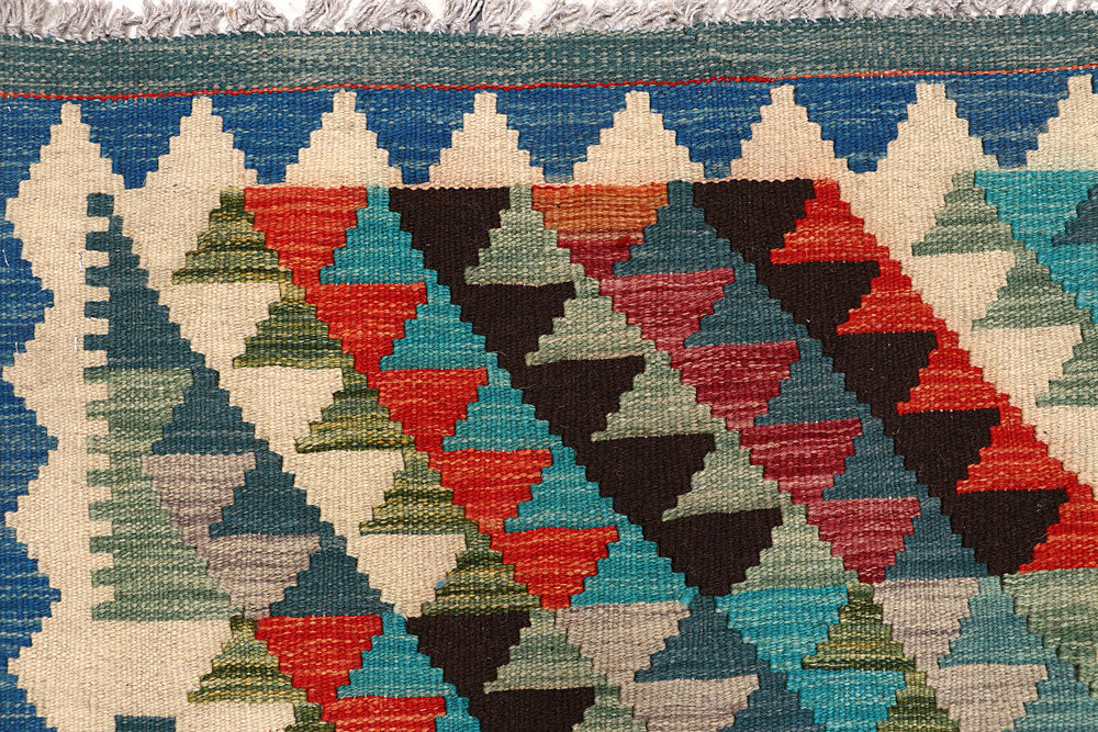 Multi Colored Kilim 6' 7 x 9' 7 - No. 64500 - ALRUG Rug Store