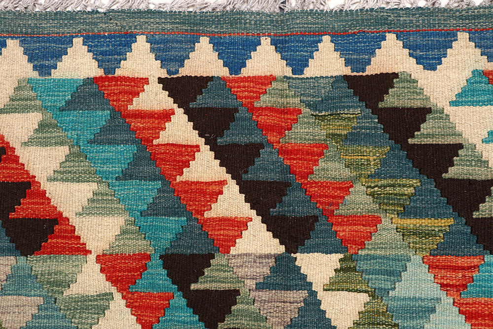 Multi Colored Kilim 6' 7 x 9' 7 - No. 64500 - ALRUG Rug Store