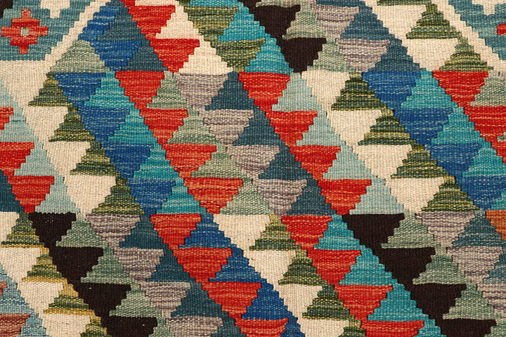 Multi Colored Kilim 6' 7 x 9' 7 - No. 64500 - ALRUG Rug Store