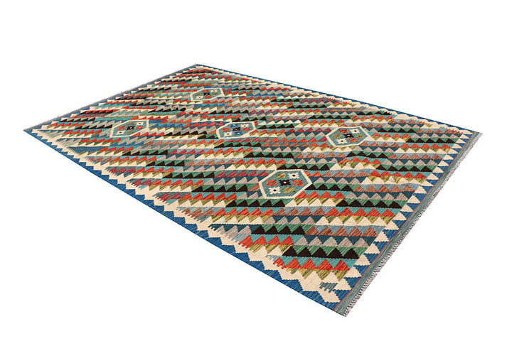 Multi Colored Kilim 6' 7 x 9' 7 - No. 64500 - ALRUG Rug Store