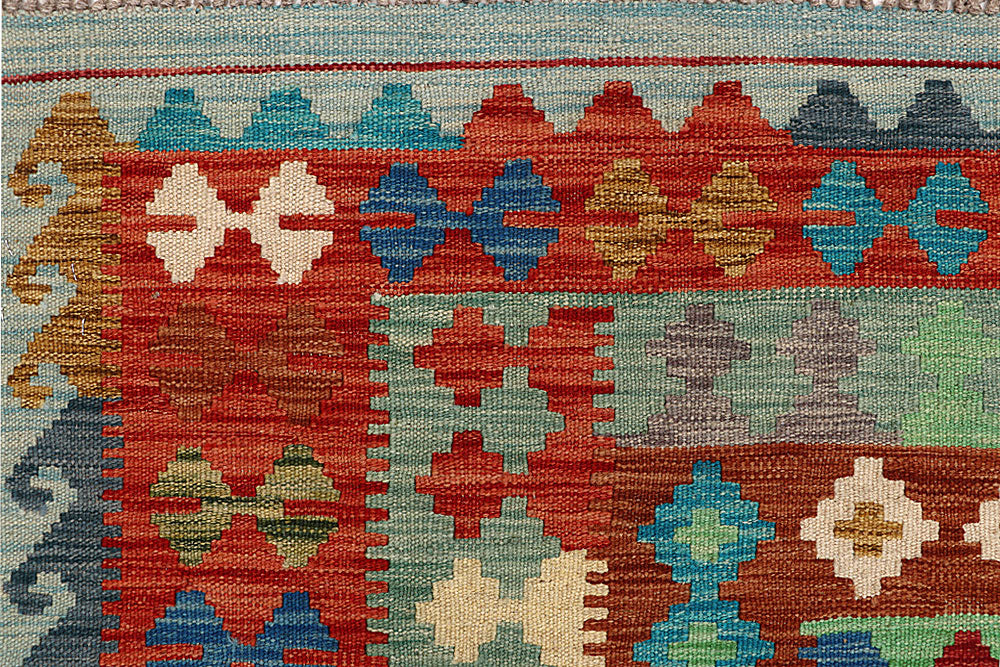 Multi Colored Kilim 6' 7 x 9' 10 - No. 64501 - ALRUG Rug Store