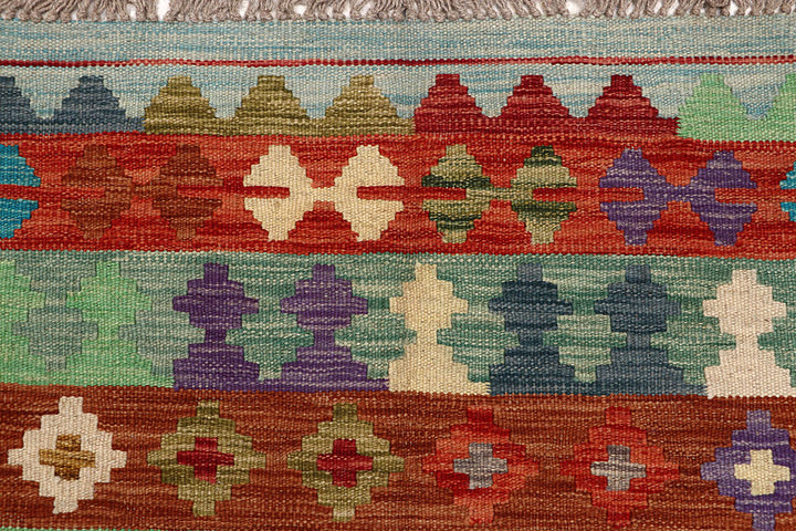 Multi Colored Kilim 6' 7 x 9' 10 - No. 64501 - ALRUG Rug Store