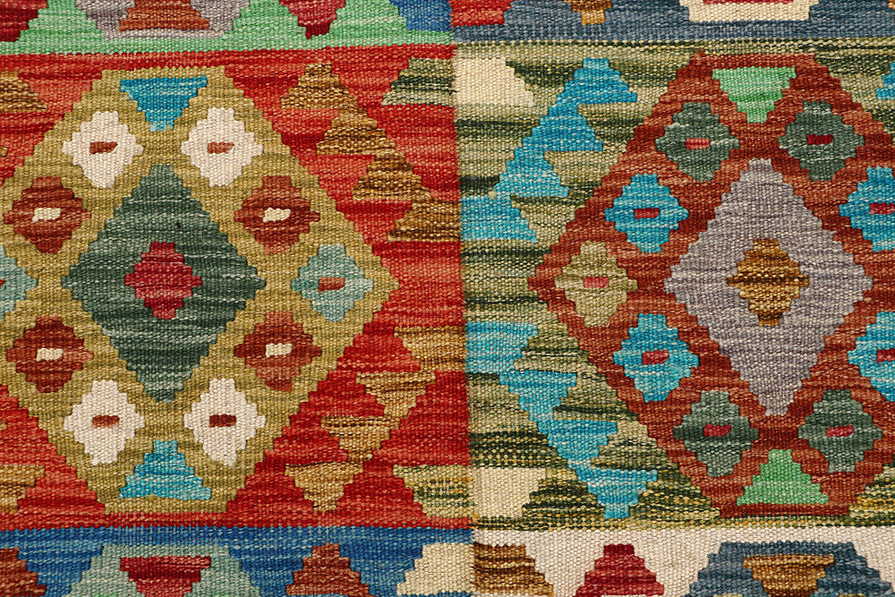 Multi Colored Kilim 6' 7 x 9' 10 - No. 64501 - ALRUG Rug Store