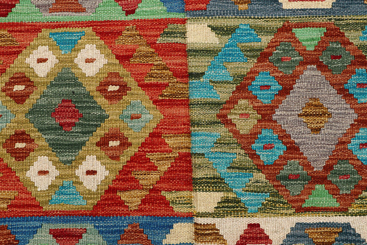 Multi Colored Kilim 6' 7 x 9' 10 - No. 64501 - ALRUG Rug Store