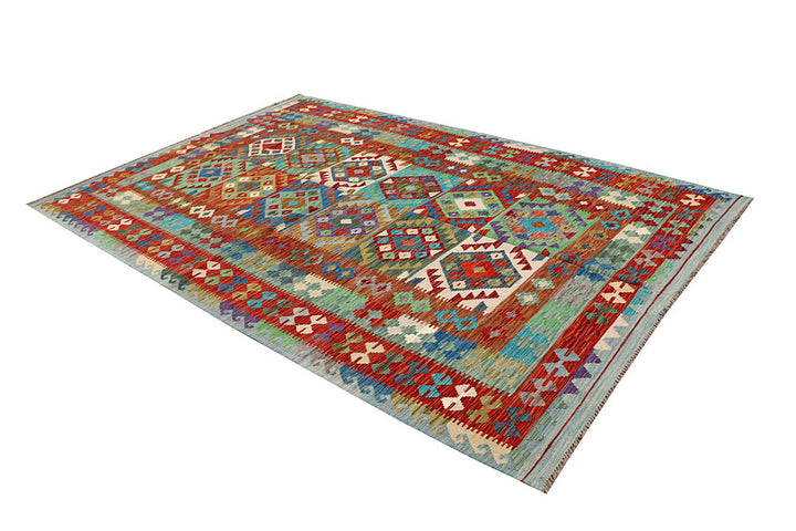 Multi Colored Kilim 6' 7 x 9' 10 - No. 64501 - ALRUG Rug Store