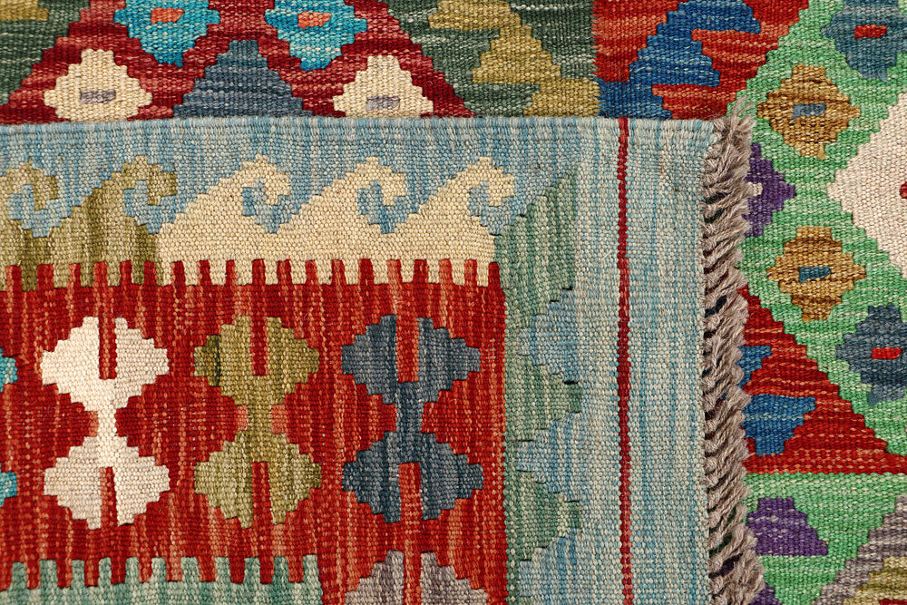 Multi Colored Kilim 6' 7 x 9' 10 - No. 64501 - ALRUG Rug Store