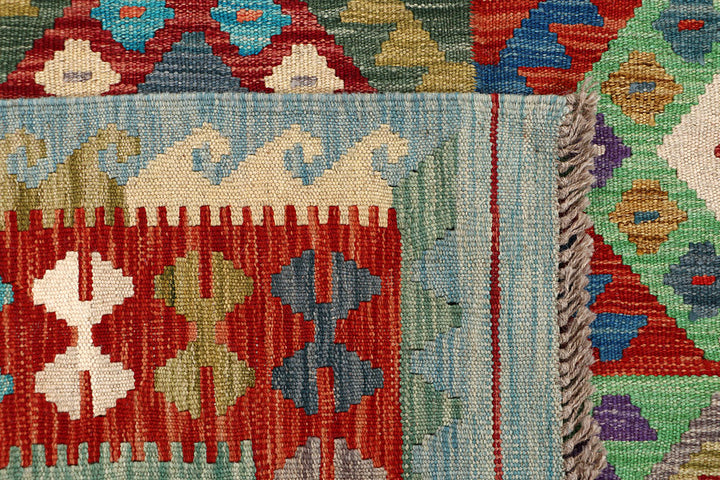 Multi Colored Kilim 6' 7 x 9' 10 - No. 64501 - ALRUG Rug Store