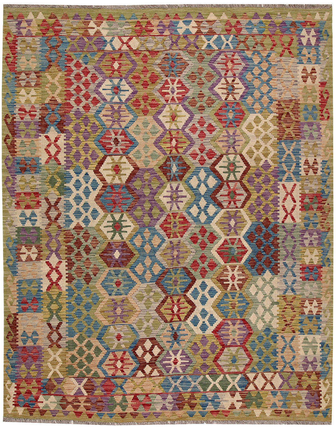Multi Colored Kilim 6' 6 x 8' 1 - No. 64502 - ALRUG Rug Store