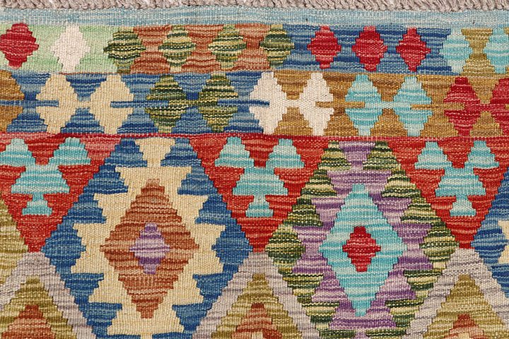 Multi Colored Kilim 6' 11 x 9' 9 - No. 64504 - ALRUG Rug Store