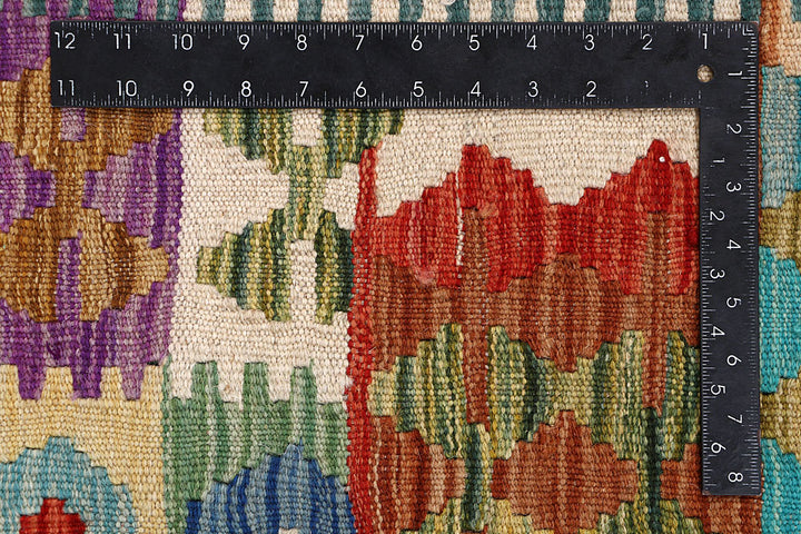 Multi Colored Kilim 6' 11 x 9' 9 - No. 64504 - ALRUG Rug Store