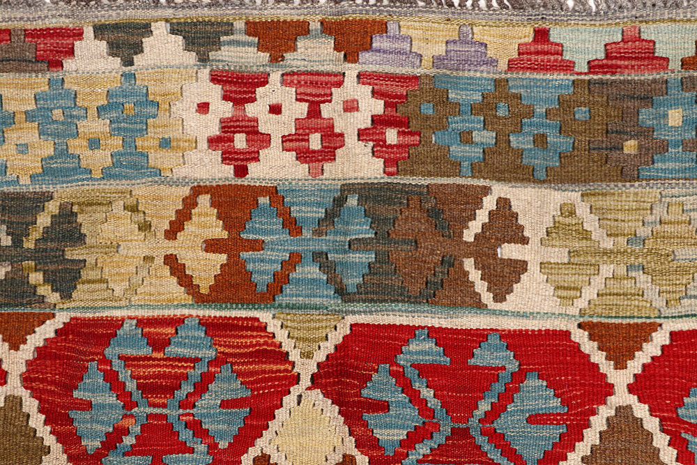 Multi Colored Kilim 5' 11 x 9' - No. 64506 - ALRUG Rug Store