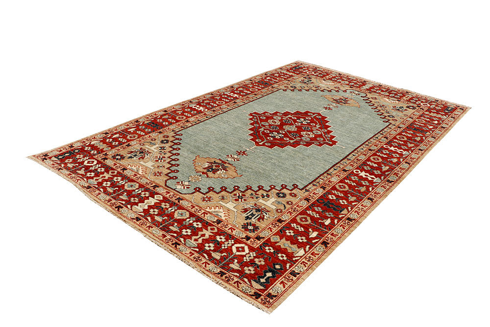 Multi Colored Ziegler 5' 10 x 9' 7 - No. 64577 - ALRUG Rug Store