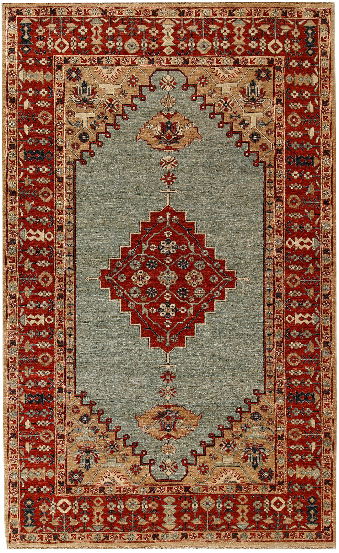 Multi Colored Ziegler 5' 10 x 9' 7 - No. 64577 - ALRUG Rug Store