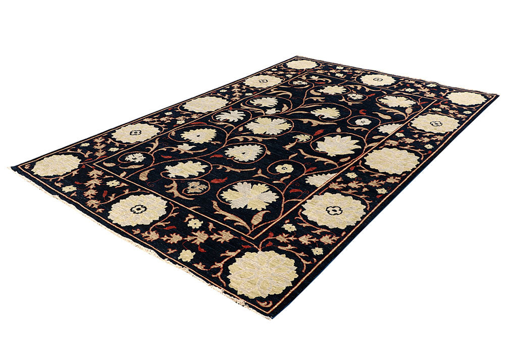 Dark Blue Ziegler 6' 5 x 9' 9 - No. 64579 - ALRUG Rug Store