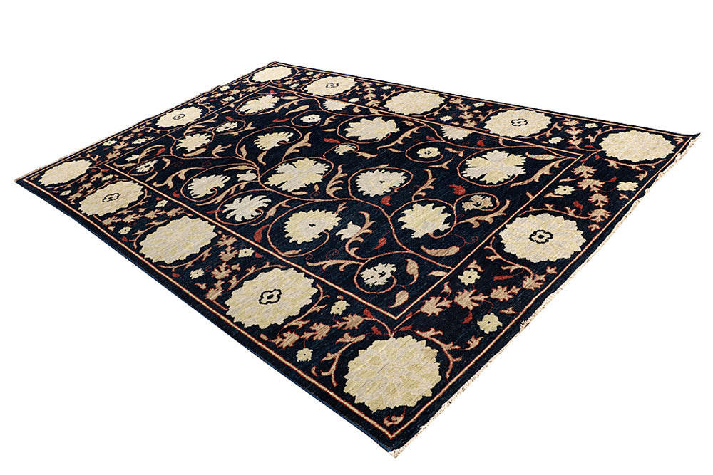 Dark Blue Ziegler 6' 5 x 9' 9 - No. 64579 - ALRUG Rug Store