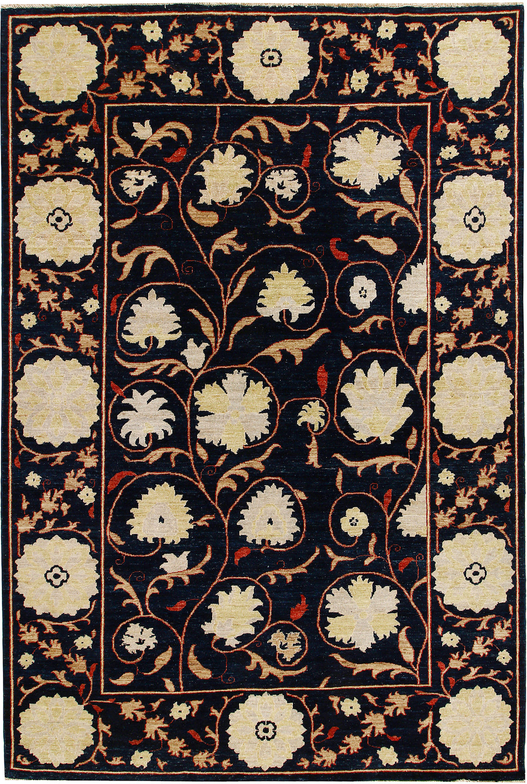 Dark Blue Ziegler 6' 5 x 9' 9 - No. 64579 - ALRUG Rug Store