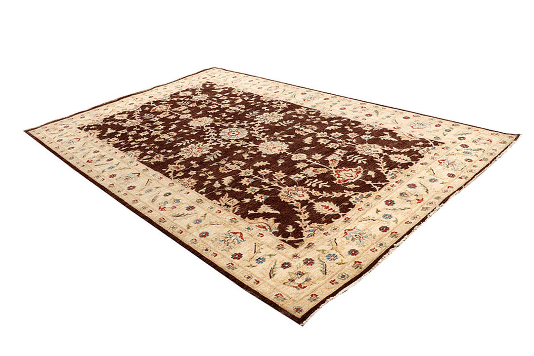 Saddle Brown Ziegler 6'  4" x 9'  9" - No. QA59230