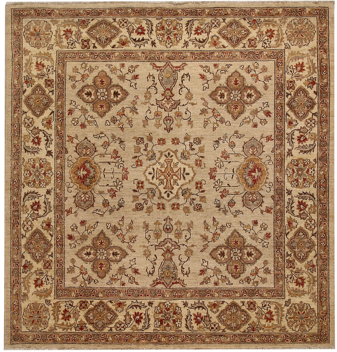 Tan Ziegler 6' 8 x 6' 10 - No. 64614 - ALRUG Rug Store