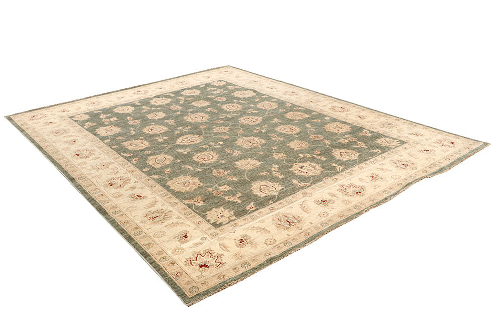 Dark Olive Green Ziegler 7' 10 x 9' 10 - No. 64679 - ALRUG Rug Store