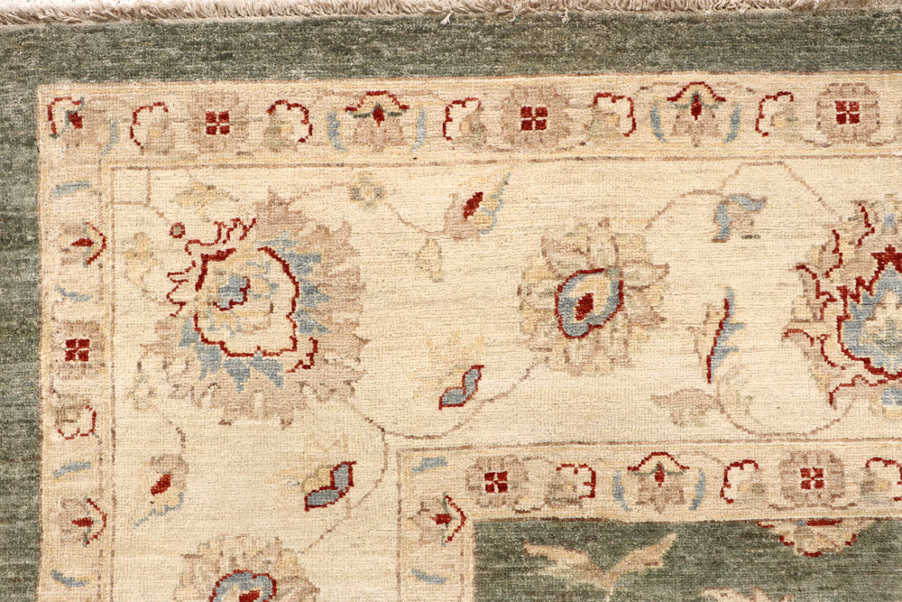 Dark Olive Green Ziegler 9' 9 x 13' 7 - No. 64875 - ALRUG Rug Store