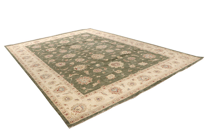 Dark Olive Green Ziegler 9' 9 x 13' 7 - No. 64875 - ALRUG Rug Store