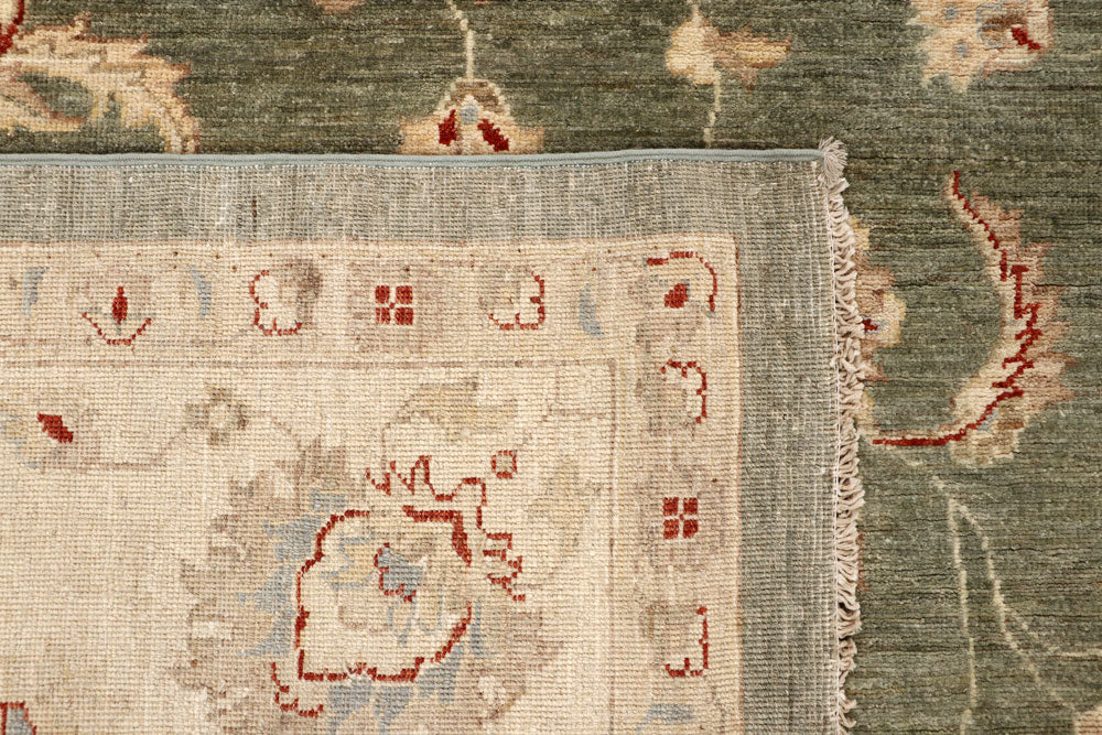 Dark Olive Green Ziegler 9' 9 x 13' 7 - No. 64875 - ALRUG Rug Store