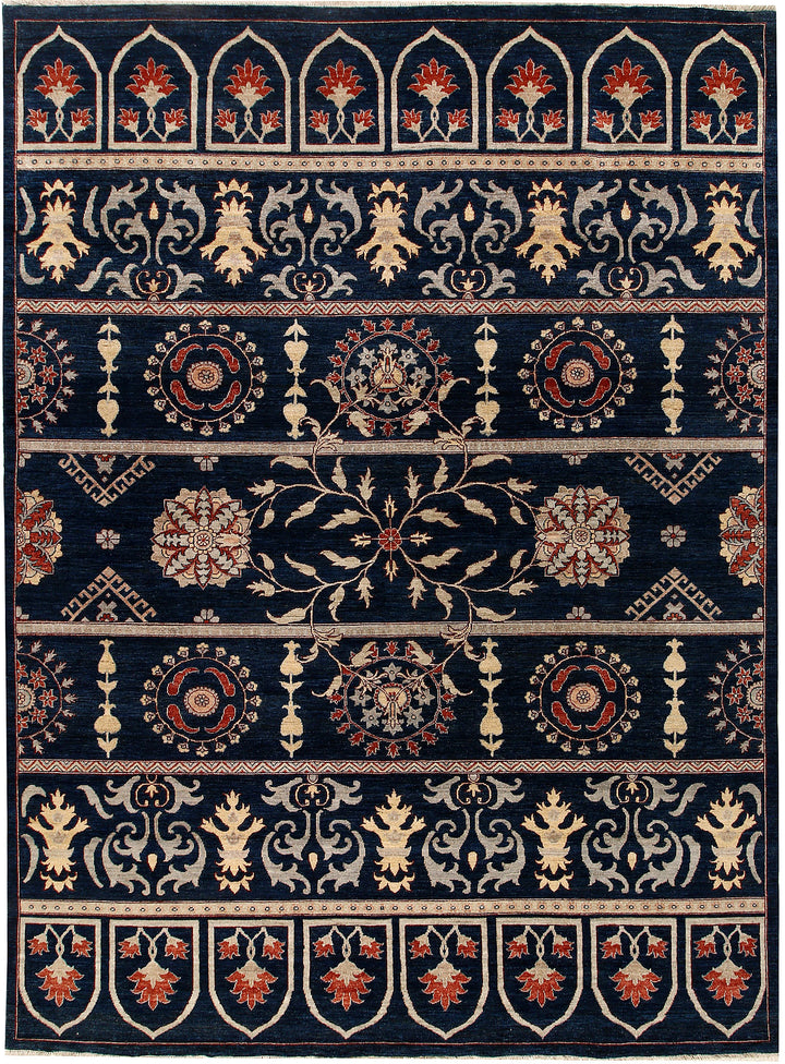 Dark Blue Ziegler 8'  9" x 11'  11" - No. QA62167