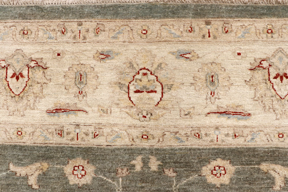 Dark Olive Green Ziegler 8' 6 x 11' 9 - No. 64902 - ALRUG Rug Store