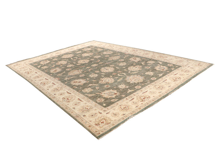 Dark Olive Green Ziegler 8' 6 x 11' 9 - No. 64902 - ALRUG Rug Store