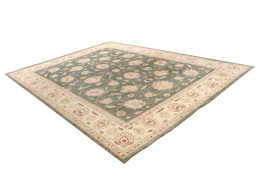Dark Olive Green Ziegler 9' x 11' 10 - No. 64905 - ALRUG Rug Store
