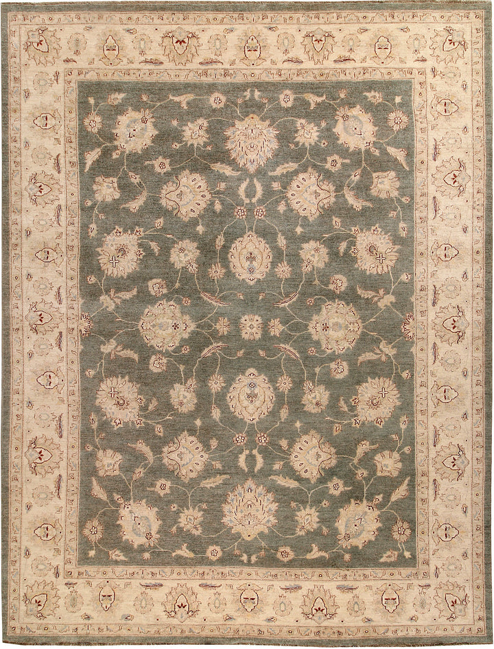 Dark Olive Green Ziegler 9' x 11' 10 - No. 64905 - ALRUG Rug Store