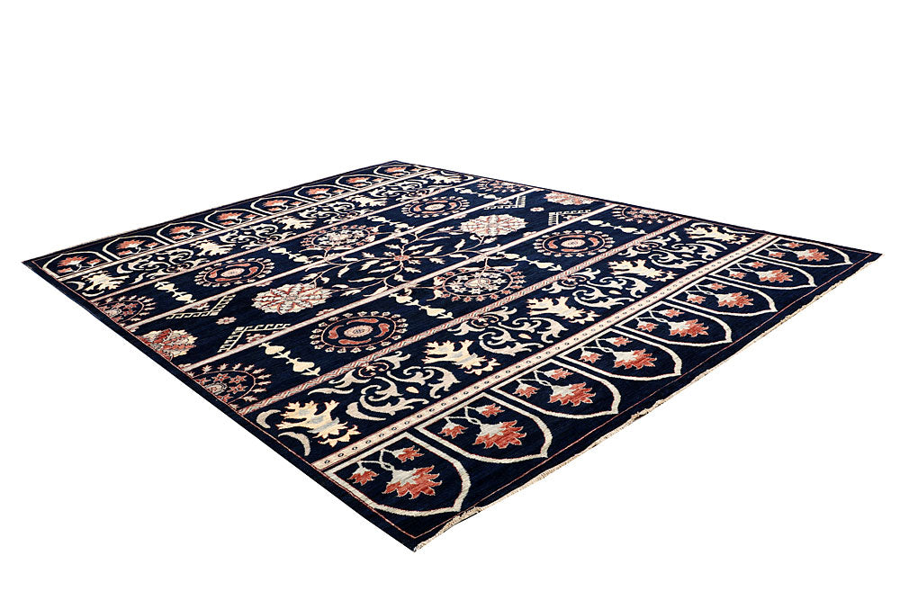 Dark Blue Ziegler 8' 11 x 11' 10 - No. 64909 - ALRUG Rug Store