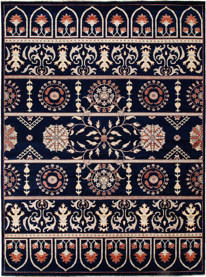 Dark Blue Ziegler 8'  11" x 11'  10" - No. QA89046