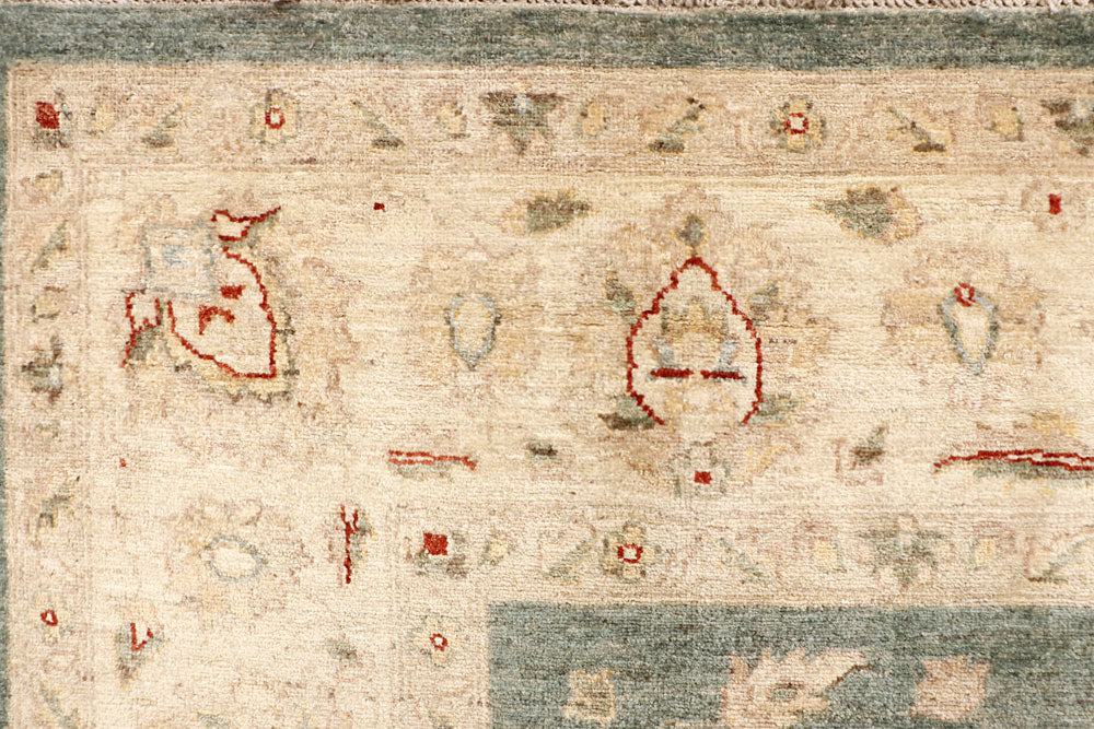 Dark Olive Green Ziegler 8' 8 x 11' 8 - No. 64927 - ALRUG Rug Store