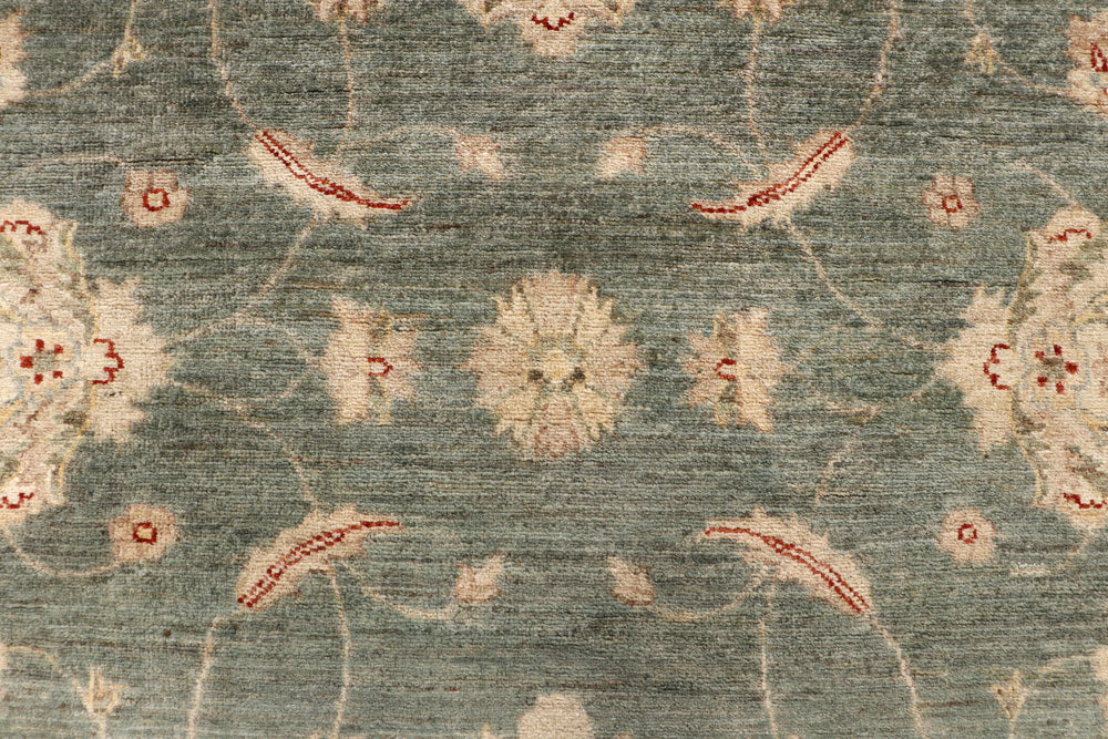 Dark Olive Green Ziegler 8' 8 x 11' 8 - No. 64927 - ALRUG Rug Store