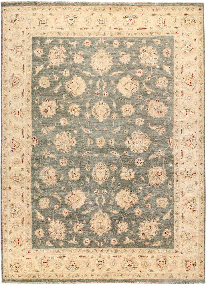 Dark Olive Green Ziegler 8' 8 x 11' 8 - No. 64927 - ALRUG Rug Store