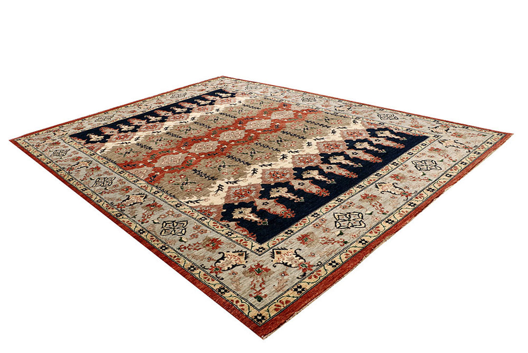 Multi Colored Ziegler 8'  11" x 11'  11" - No. QA92549