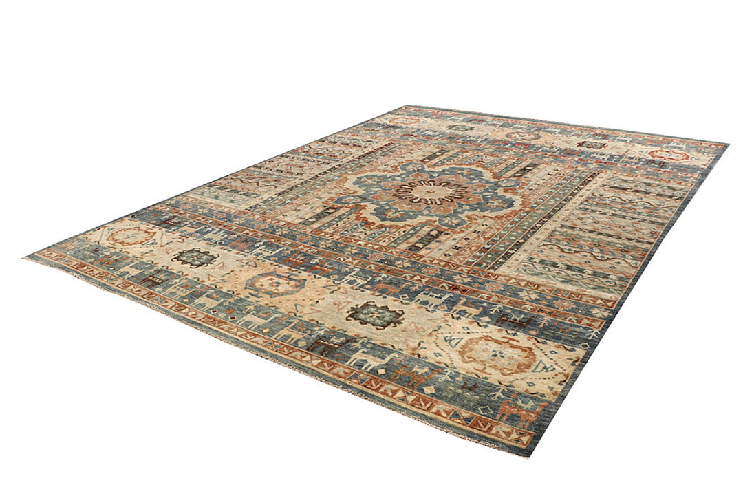 Multi Colored Ziegler 8'  10" x 11'  8" - No. QA71528