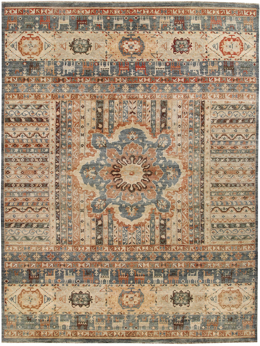 Multi Colored Ziegler 8' 10 x 11' 8 - No. 64933 - ALRUG Rug Store