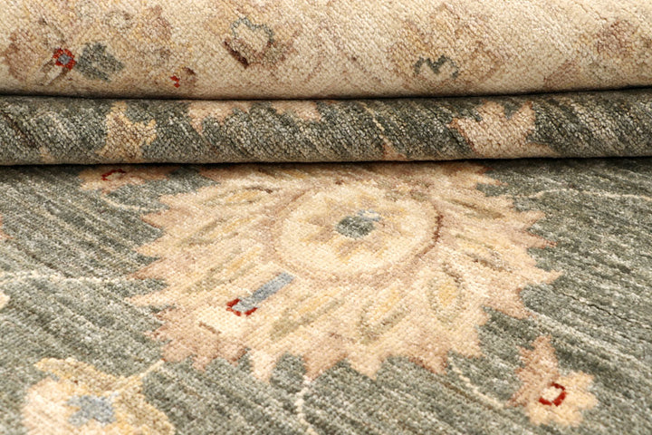 Dark Olive Green Ziegler 8' 9 x 11' 7 - No. 64935 - ALRUG Rug Store