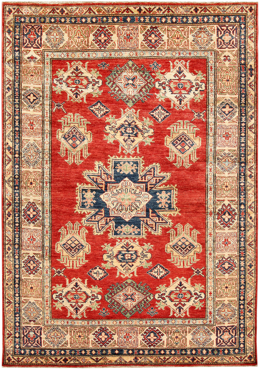 Red Kazak 4' 10 x 7' 1 - No. 64940 - ALRUG Rug Store