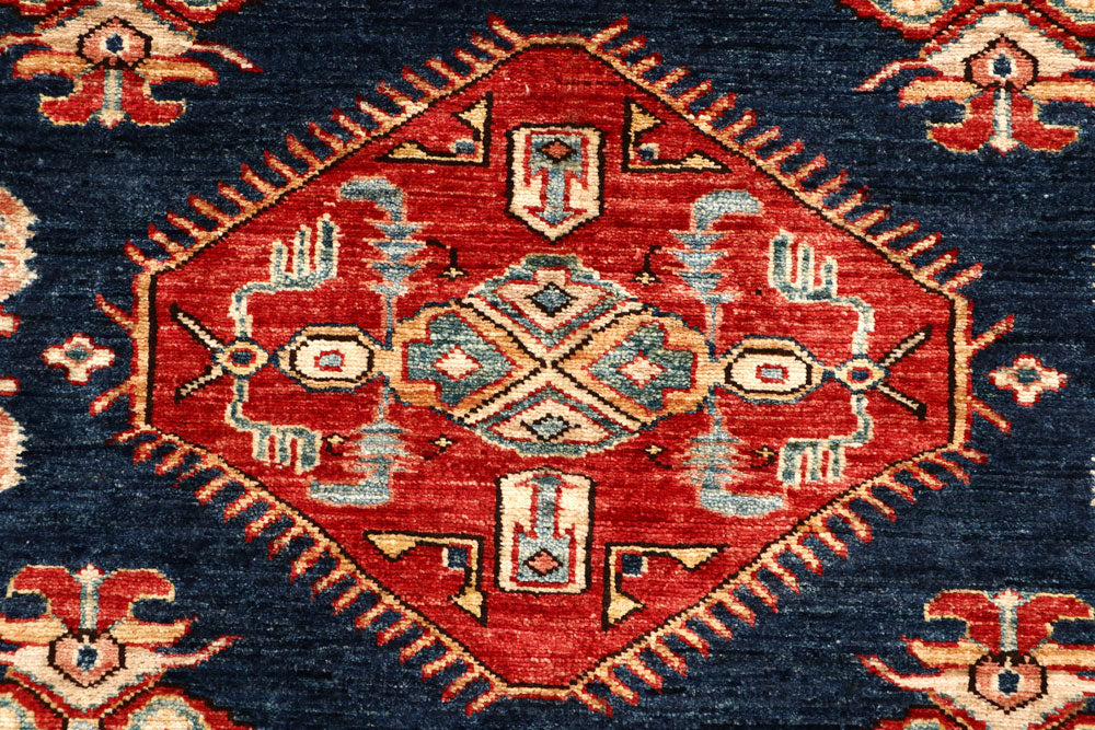 Dark Blue Kazak 4' 11 x 6' 6 - No. 64942 - ALRUG Rug Store