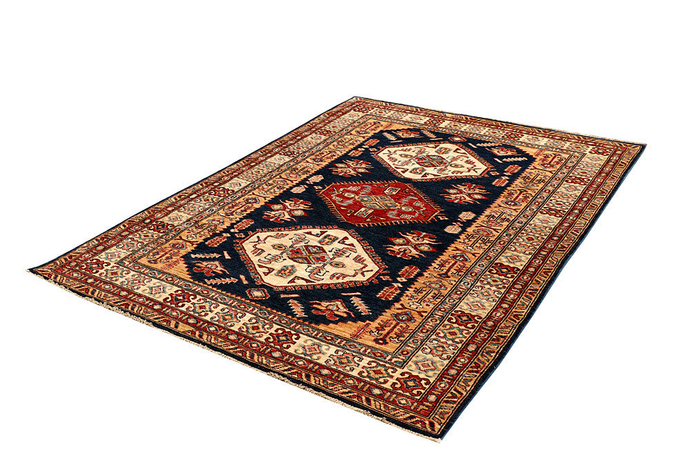 Dark Blue Kazak 4' 11 x 6' 6 - No. 64942 - ALRUG Rug Store