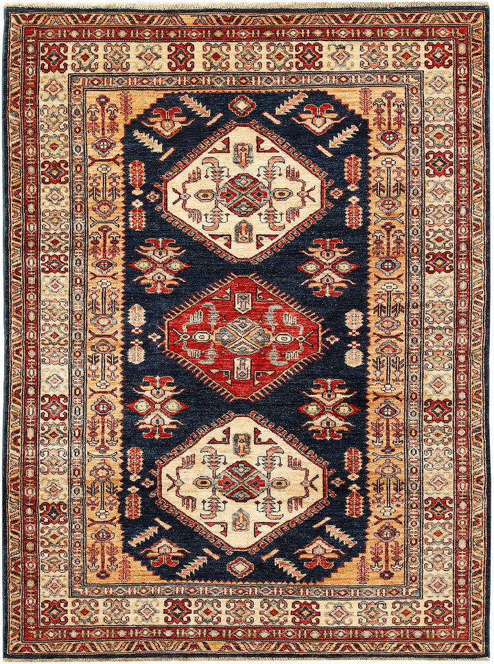 Dark Blue Kazak 4' 11 x 6' 6 - No. 64942 - ALRUG Rug Store