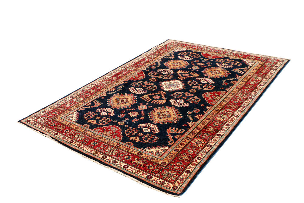 Dark Blue Kazak 4' 10 x 7' - No. 64943 - ALRUG Rug Store