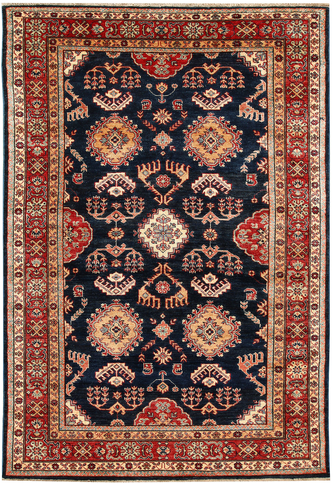 Dark Blue Kazak 4' 10 x 7' - No. 64943 - ALRUG Rug Store